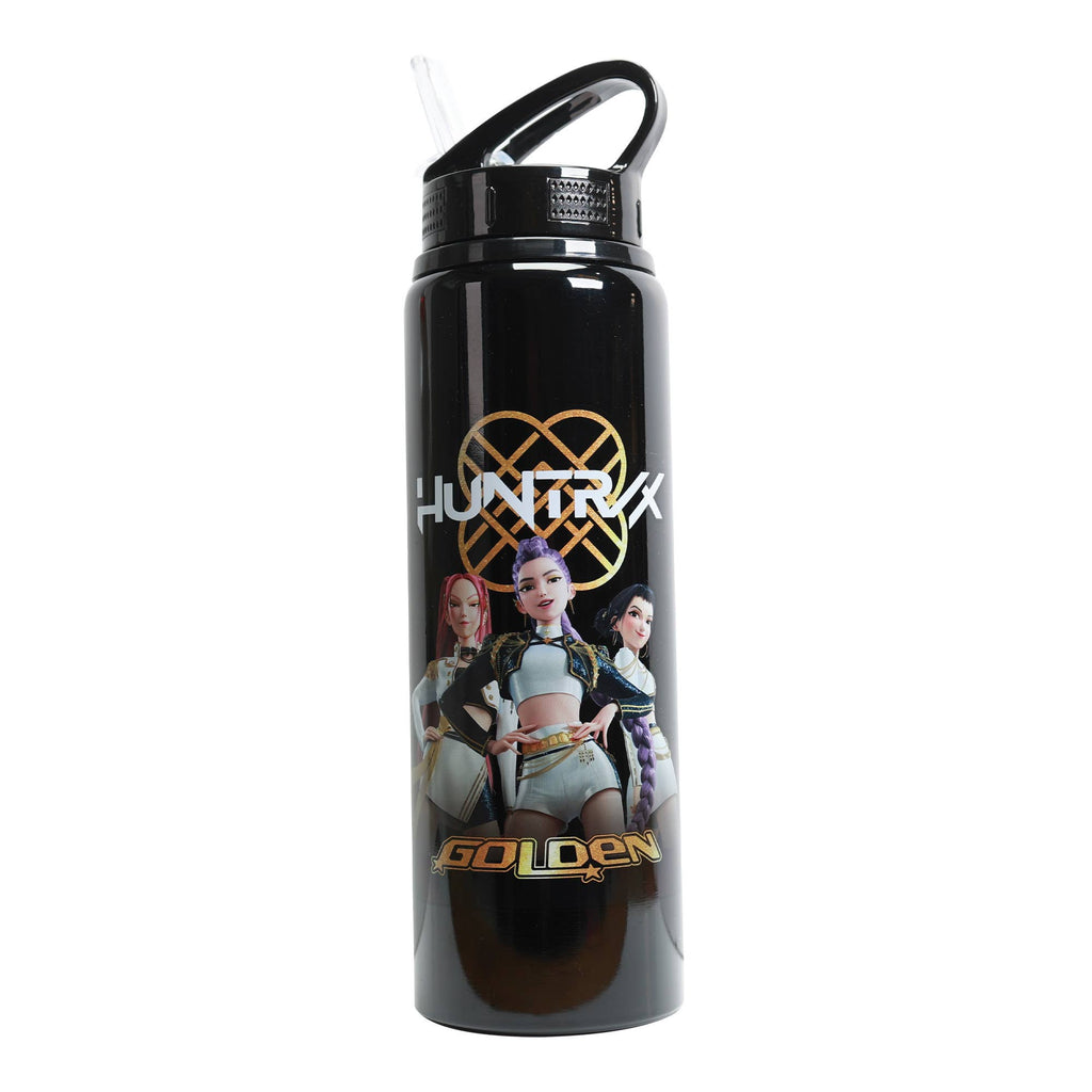 KPop Demon Hunters - Flip-top drinkfles (650 ml). Goudkleurig