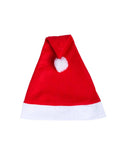 Kerstman hoed met witte bies en pompon voor volwassenen