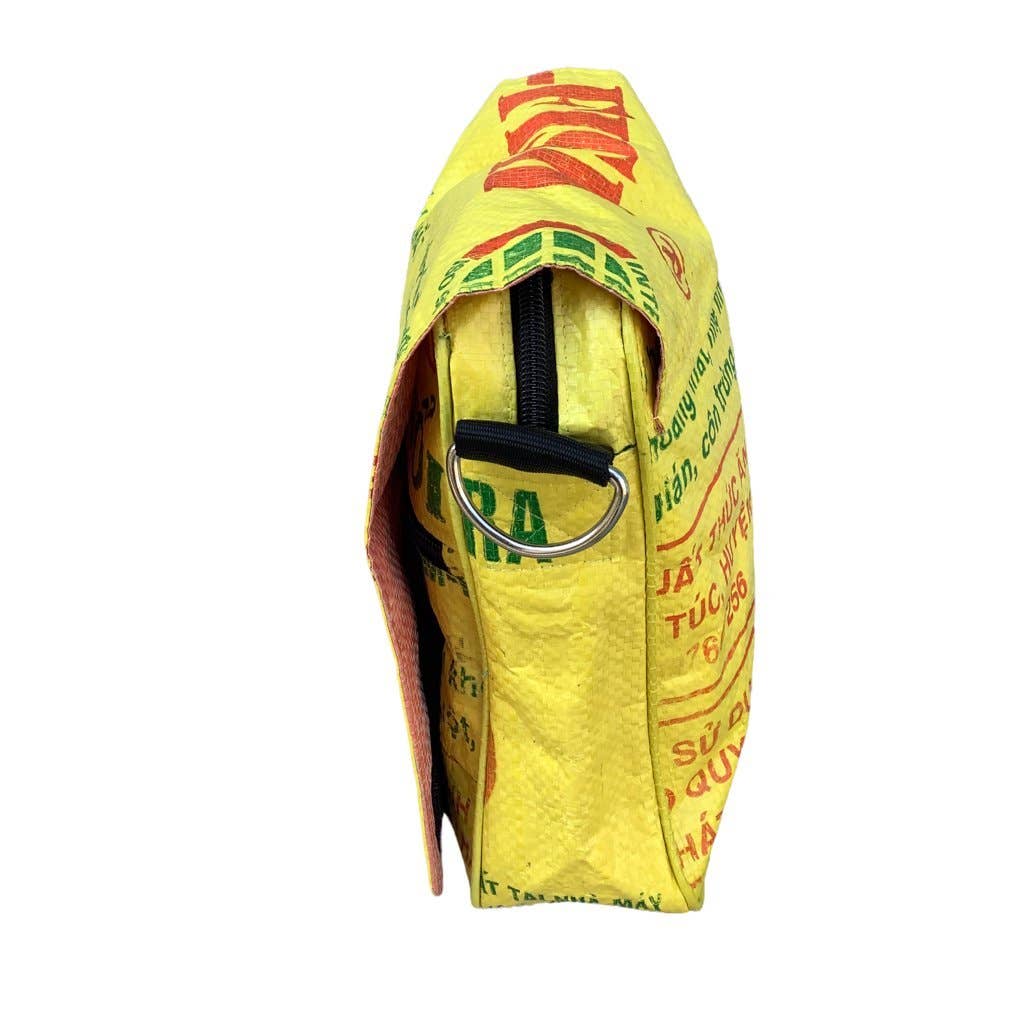 Beadbags klassieke schoudertas geel