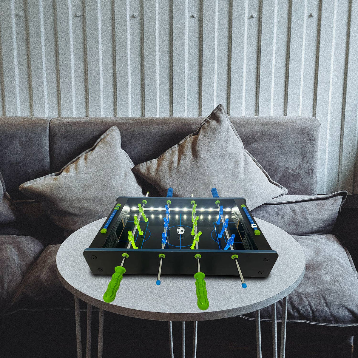Mini tafelvoetbalspel met LED verlichting