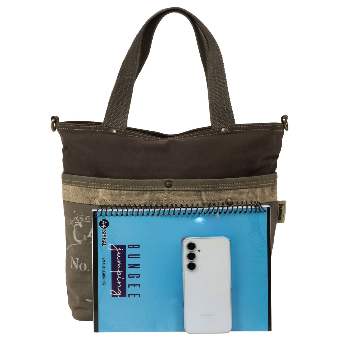 Sunsa Dames grote handtas vintage veganische schoudertas
