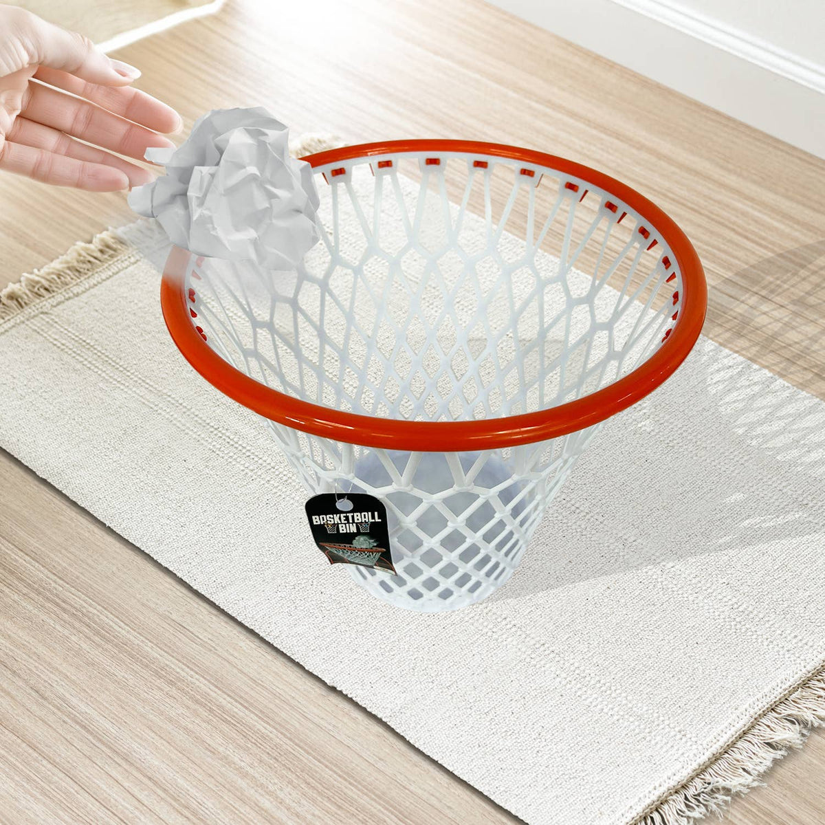 Mad Monkey - Prullenbak in de vorm van een basketbalring