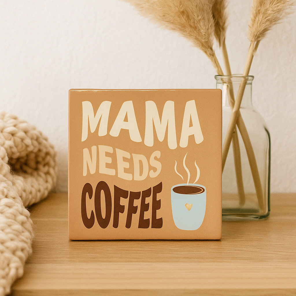 Mama needs coffee - ceramic tile