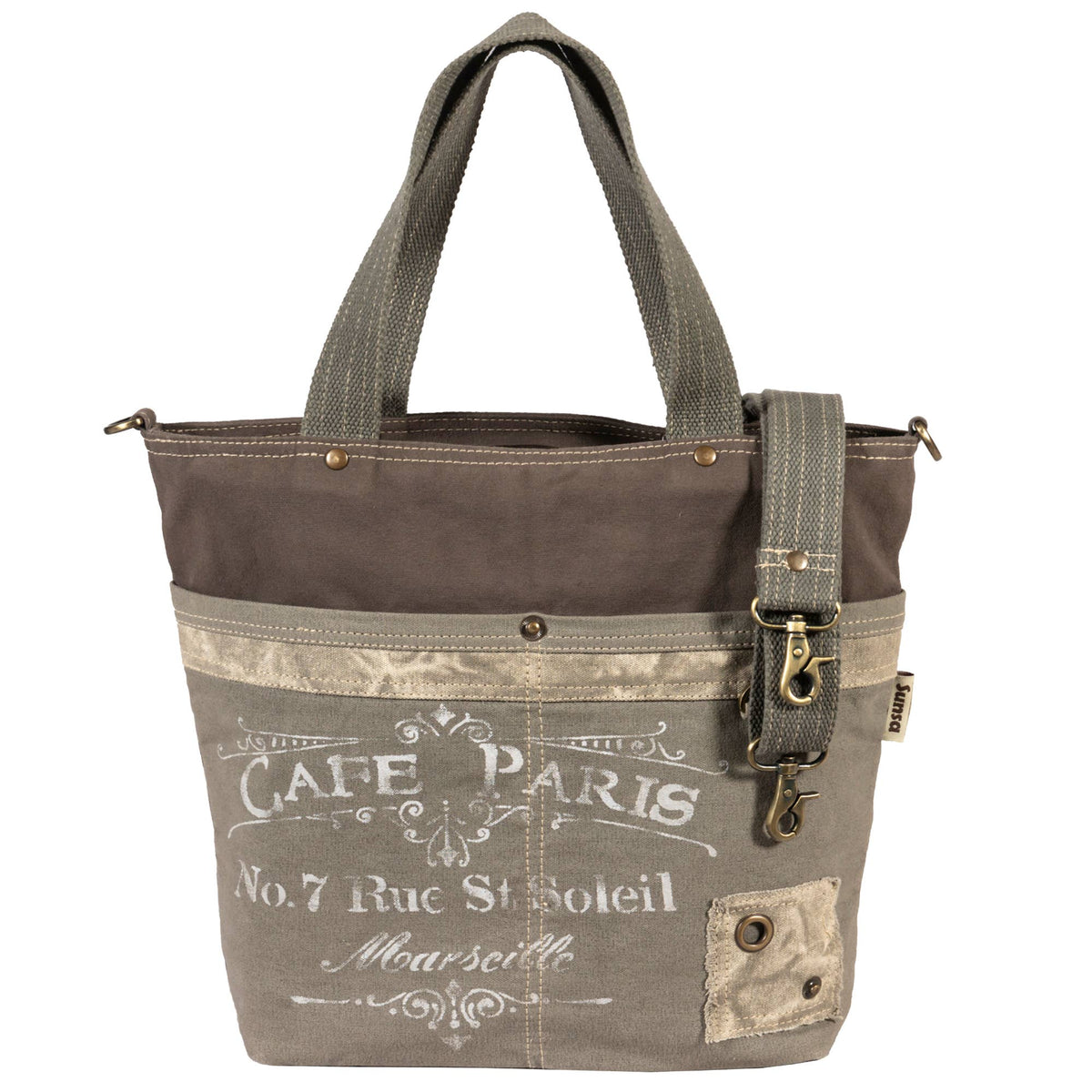 Sunsa Dames grote handtas vintage veganische schoudertas