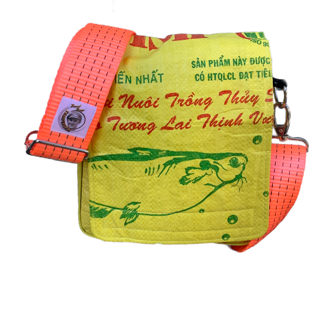 Beadbags klassieke schoudertas geel