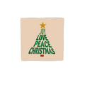 Tegeltje love peace christmas