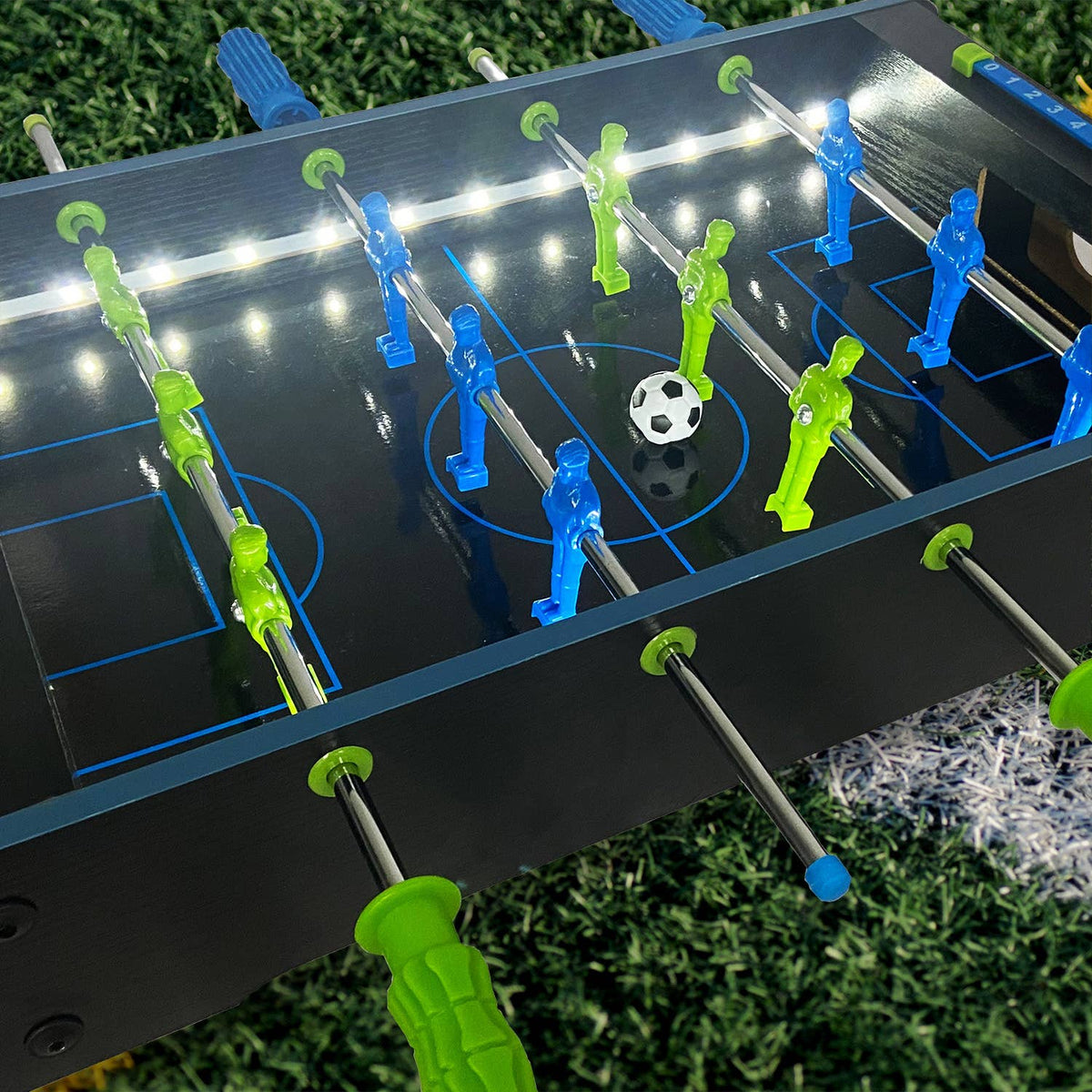 Mini tafelvoetbalspel met LED verlichting