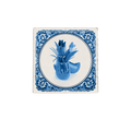 Delft Blue clogs - natural stone tile