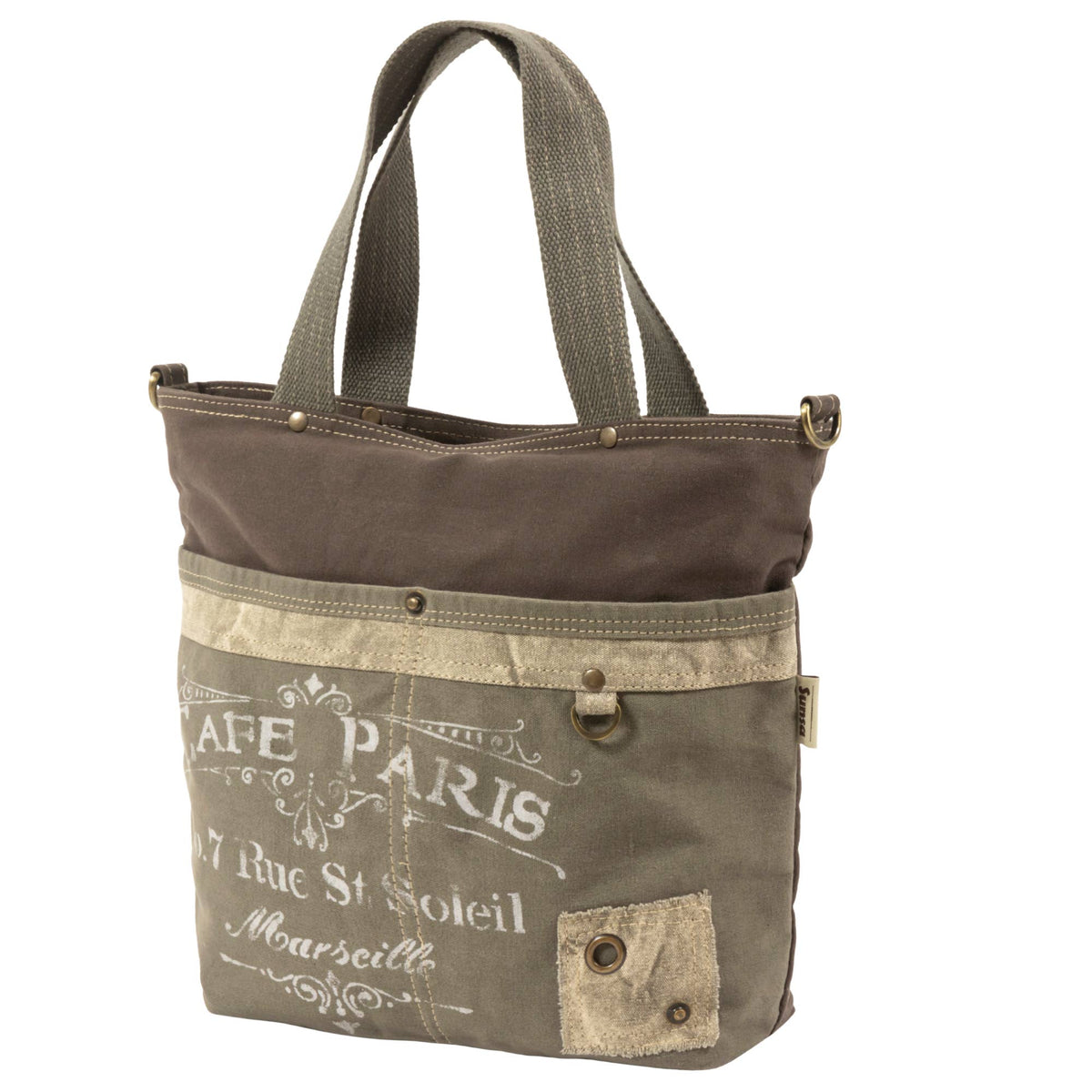 Sunsa Dames grote handtas vintage veganische schoudertas