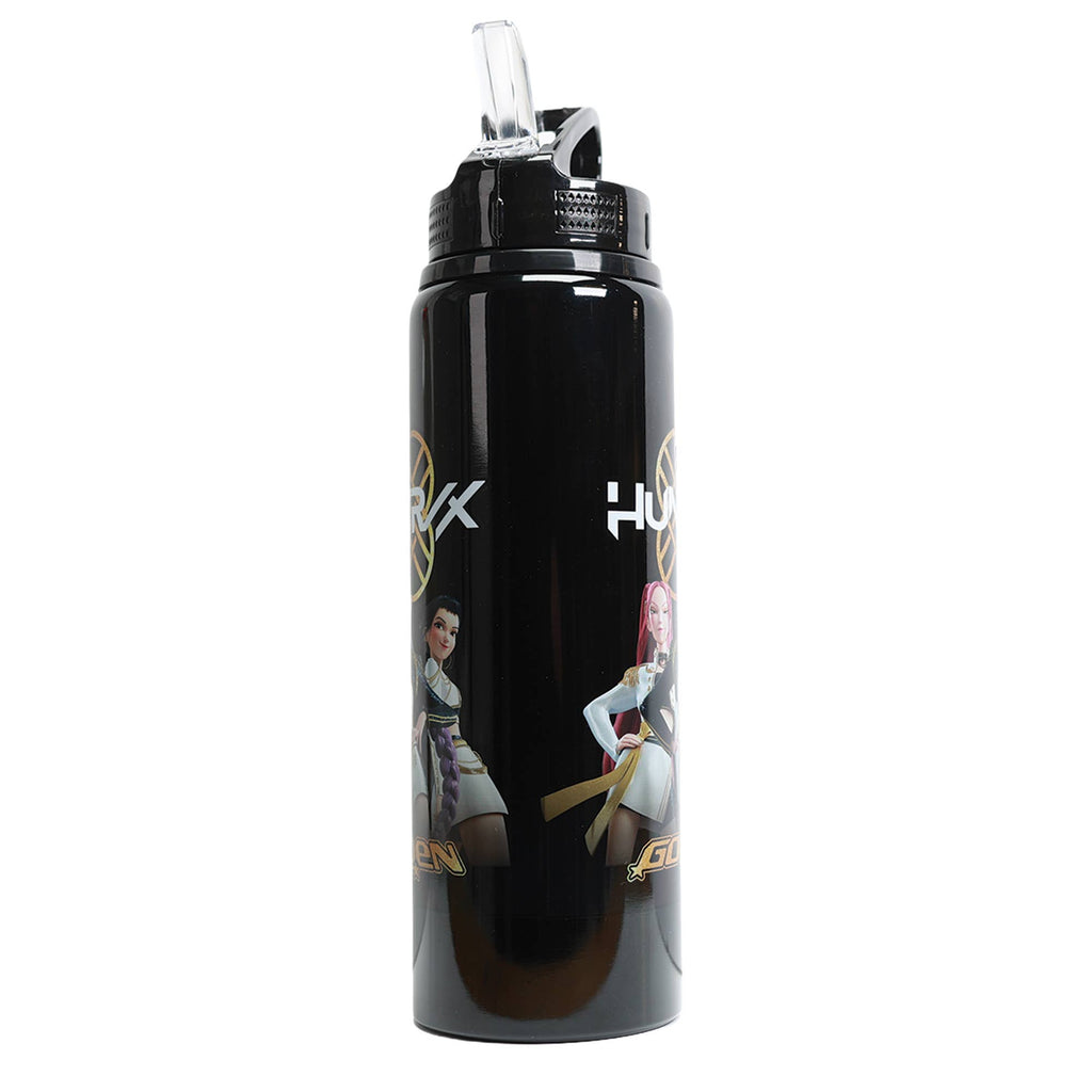 KPop Demon Hunters - Flip-top drinkfles (650 ml). Goudkleurig