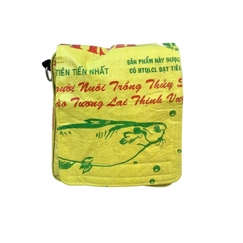 Beadbags klassieke schoudertas geel