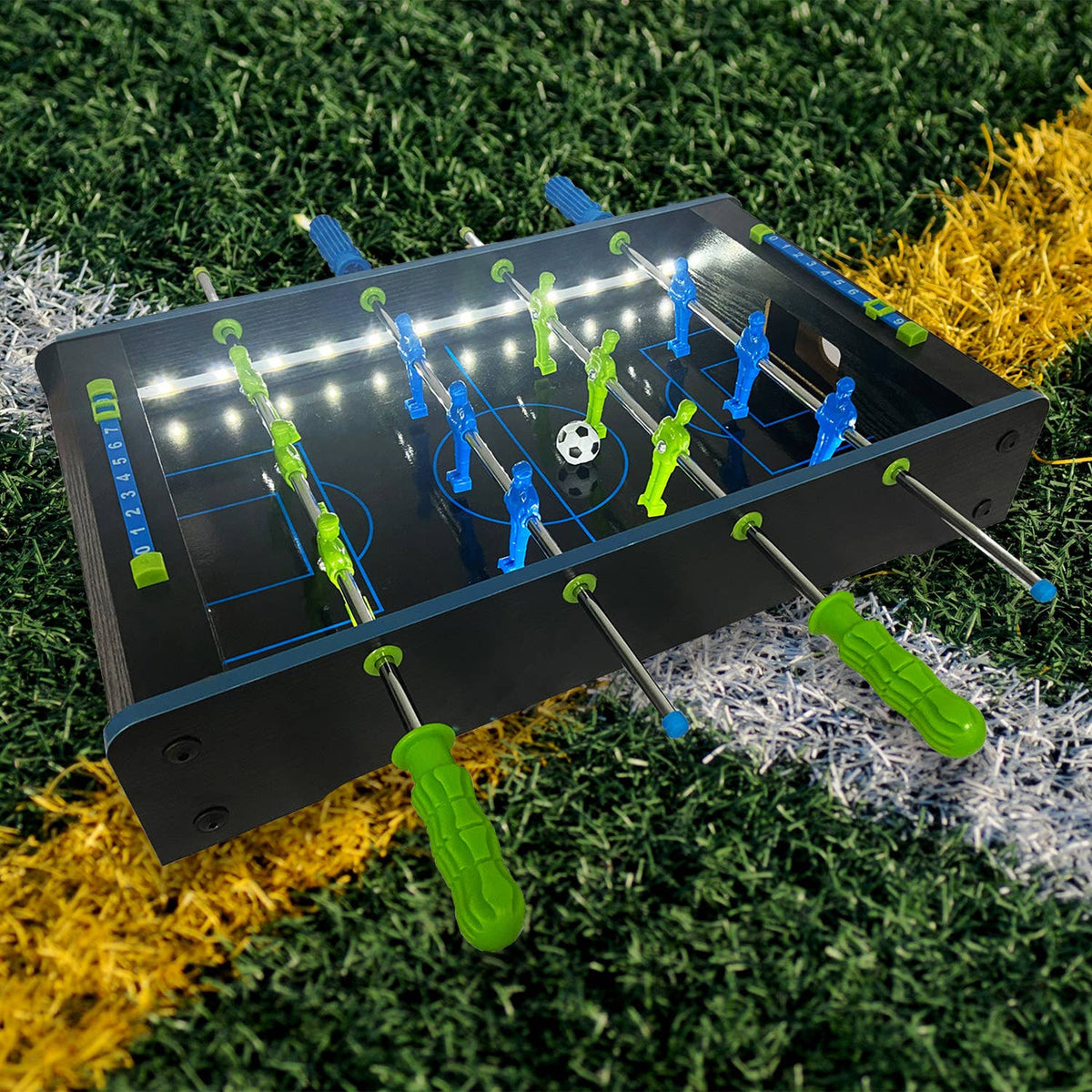 Mini tafelvoetbalspel met LED verlichting