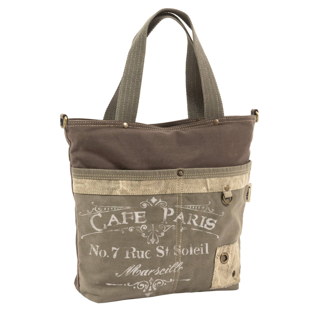 Sunsa Dames grote handtas vintage veganische schoudertas