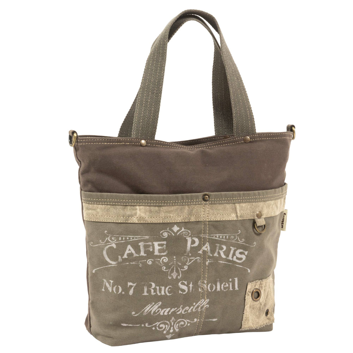 Sunsa Dames grote handtas vintage veganische schoudertas