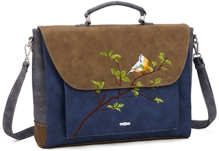 Hi-di-Hi 'Busy Bird' Laptoptas 16 inch