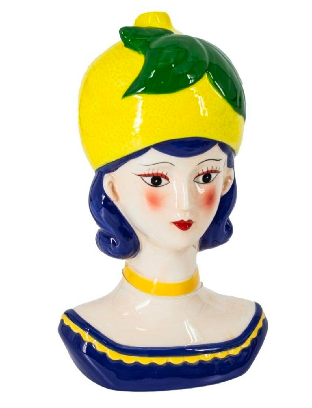 Vaas gekleurd vrouw citroen