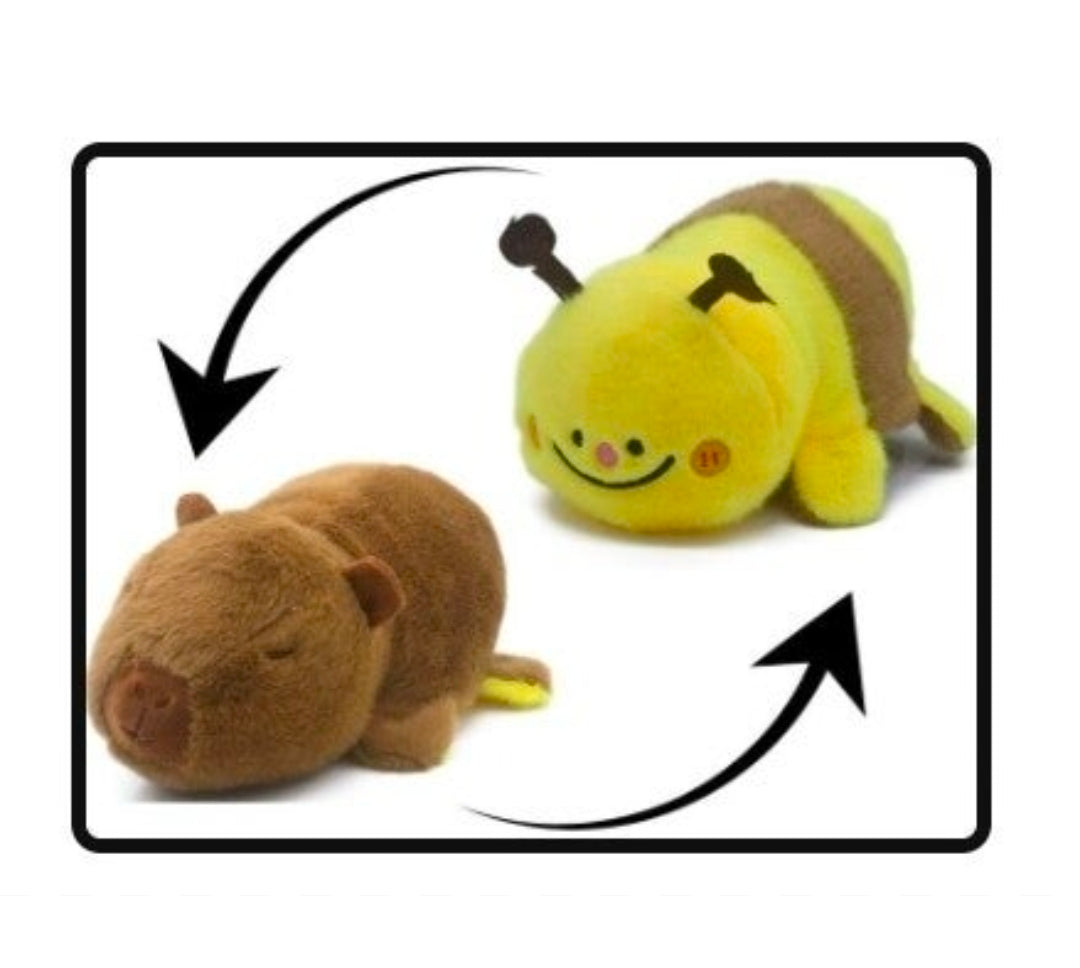 Pluche capybara/bij