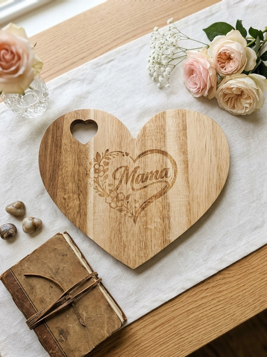 Houten hart mama