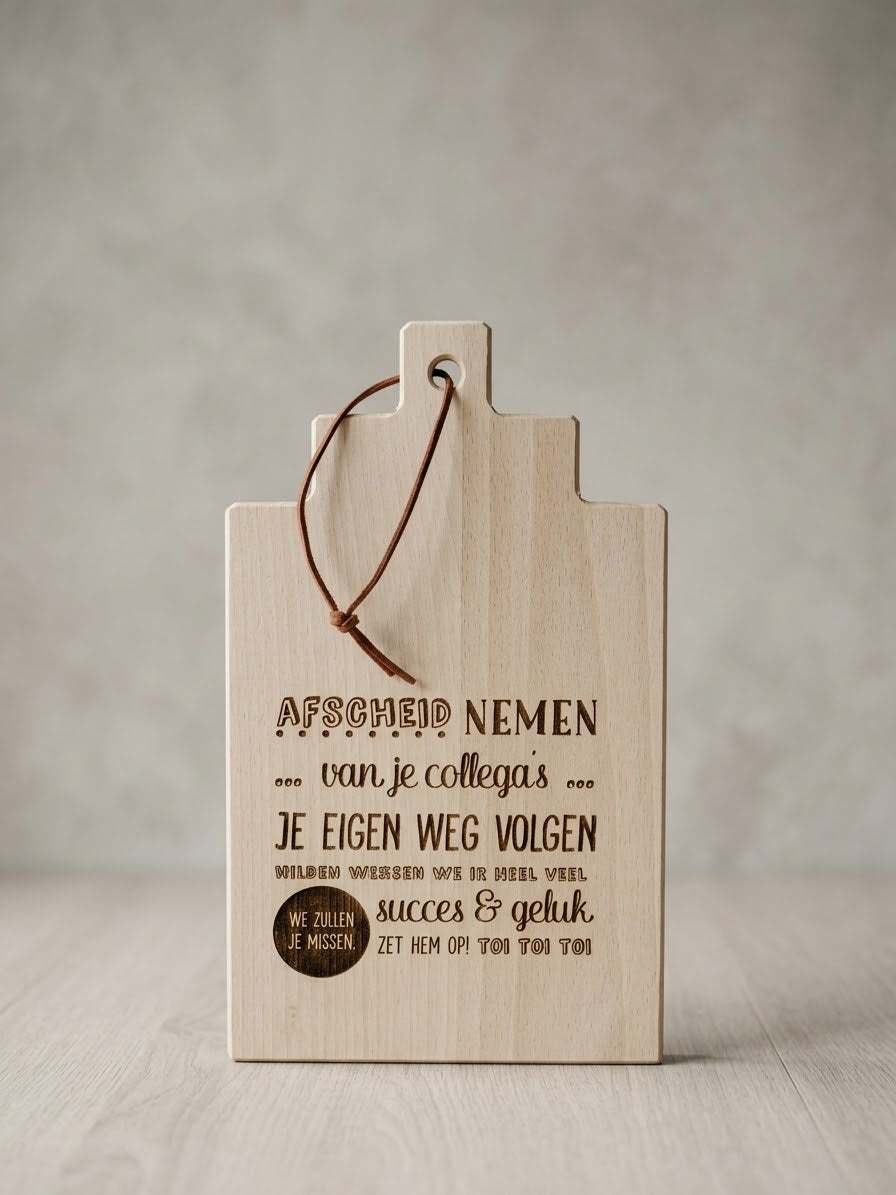 Borrelplank afscheid collega