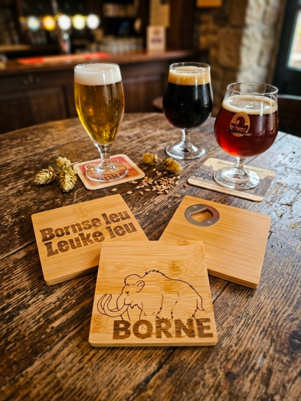 Onderzetter met bieropener