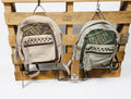 Sunsa rugzak vintage van leer en canvas, retro dagrugzak